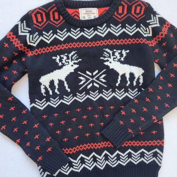 V28 Sweaters - Cute Ugly Christmas Sweater Reindeer Snowflake Holiday Festive Winter Cozycore S